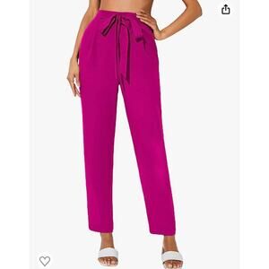 Wdirara pink feminine preppy contemporary skinny leg dress pants womens 26 waist